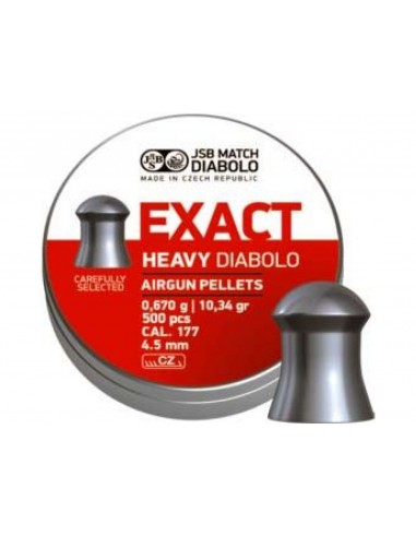 BOITE 500 PLOMBS JSB EXACT HEAVY - 4.52 MM (0,67 GR) C45