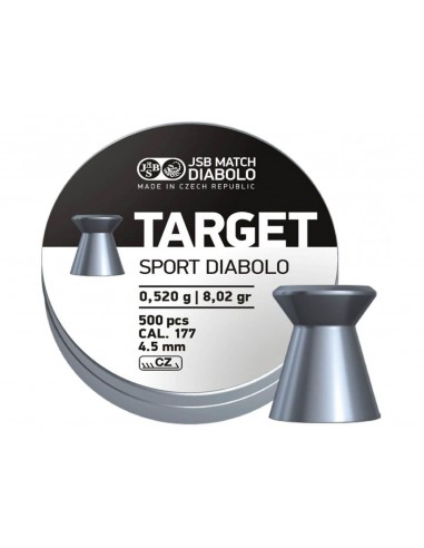 BOITE 500 PLOMBS JSB TARGET SPORT - 4.50 MM (0,52 GR) C50