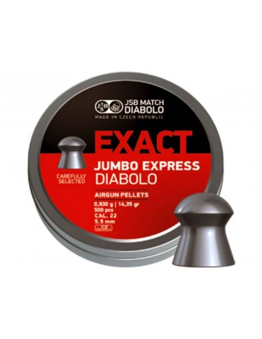 BOITE 500 PLOMBS JSB EXACT JUMBO EXPRESS - 5.52 MM (0.93 GR) C30