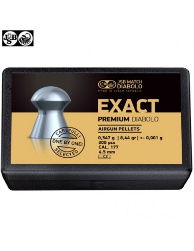 BOITE 200 PLOMBS JSB EXACT PREMIUM - 4.52 MM (0,547 GR) C30