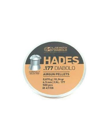 BOITE 500 PLOMBS JSB HADES HP - 4.50 MM (0.67 GR) C45