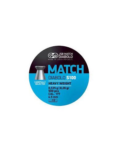 BOITE 500 PLOMBS JSB MATCH HEAVY WEIGHT - 4.49 MM (0,535 GR) C50