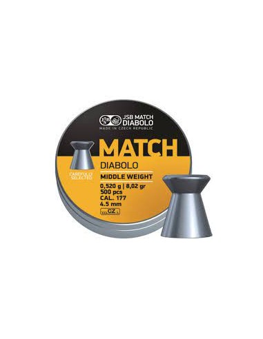 BOITE 500 PLOMBS JSB MATCH MIDDLE WEIGHT - 4.49 MM (0,52 GR) C50