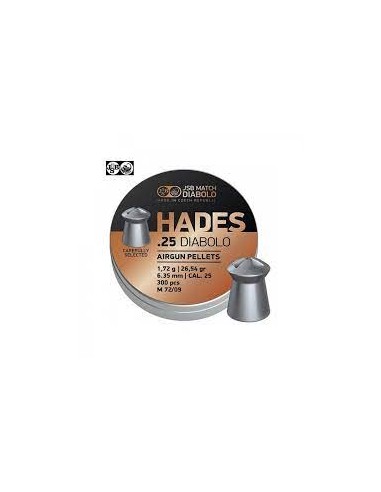 BOITE 300 PLOMBS JSB HADES HP - 6.35 MM (1.72 GR) C30