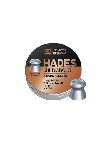 BOITE 150 PLOMBS JSB HADES HP - 7.62 MM (2.90 GR) C30