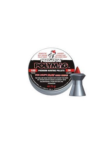 BOITE 100 PLOMBS JSB PREDATOR POLYMAG - 7.62 MM (2.90 GR) C45