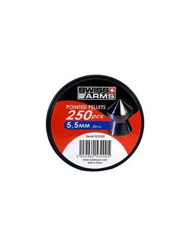 DOOS 250 LOODJES PLATS SWISS ARMS - 5.5 MM***************************