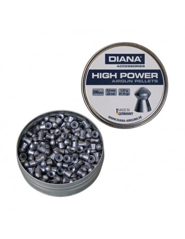 BOITE 200 PLOMBS DIANA HIGH POWER - 5.5 MM (1,37 GR)