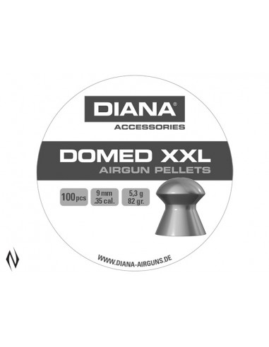 BOITE 100 PLOMBS DIANA DOMED XXL - 9 MM (5.30 GR) C50