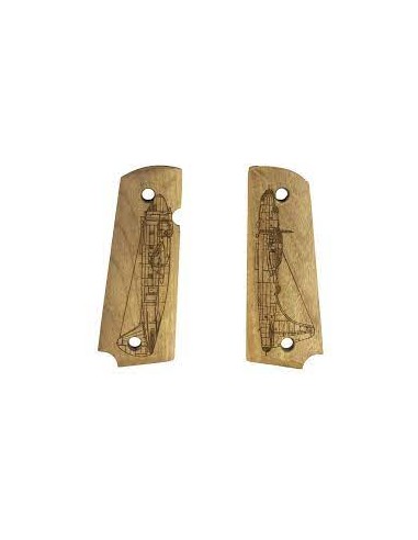 PLAQUETTES BOIS SWISS ARMS 1911 BOMBARDIER / 603736******************