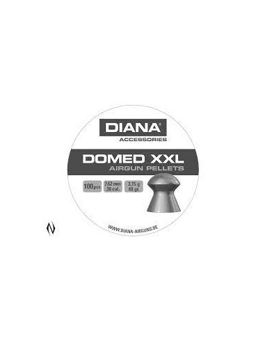 BOITE 100 PLOMBS DIANA DOMED XXL - 7.62 MM (3.15 GR) C50