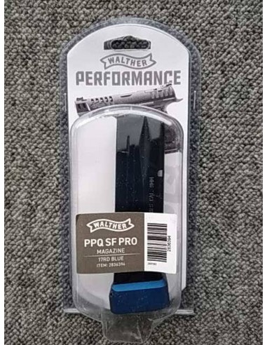 LADER WALTHER PPQ M2 17 SCH ALU MAG EXT BLAUW (MAGWELL) - KAL 9 MM***
