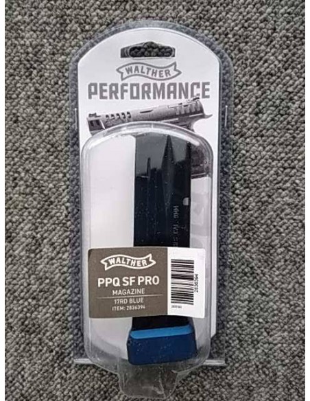 LADER WALTHER PPQ M2 17 SCH ALU MAG EXT BLAUW (MAGWELL) - KAL 9 MM***