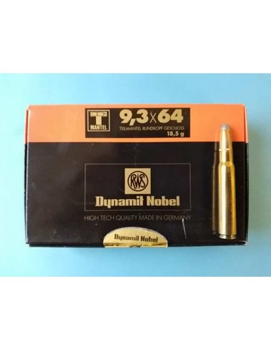 RWS PATRONEN 9.3X64 - 18.5 GR -  TEILMANTEL