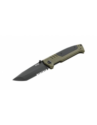 COUTEAU WALTHER PDP TANTO SERRATED OD GREEN PLIANT - D2 / 5.0893