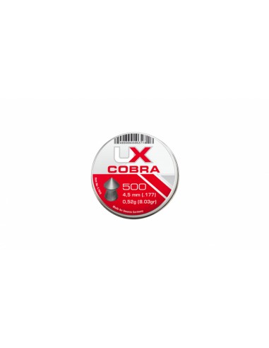 BOITE 500 PLOMBS UX COBRA POINTUS - 4,5 MM (0,52G) / 4.1916**********