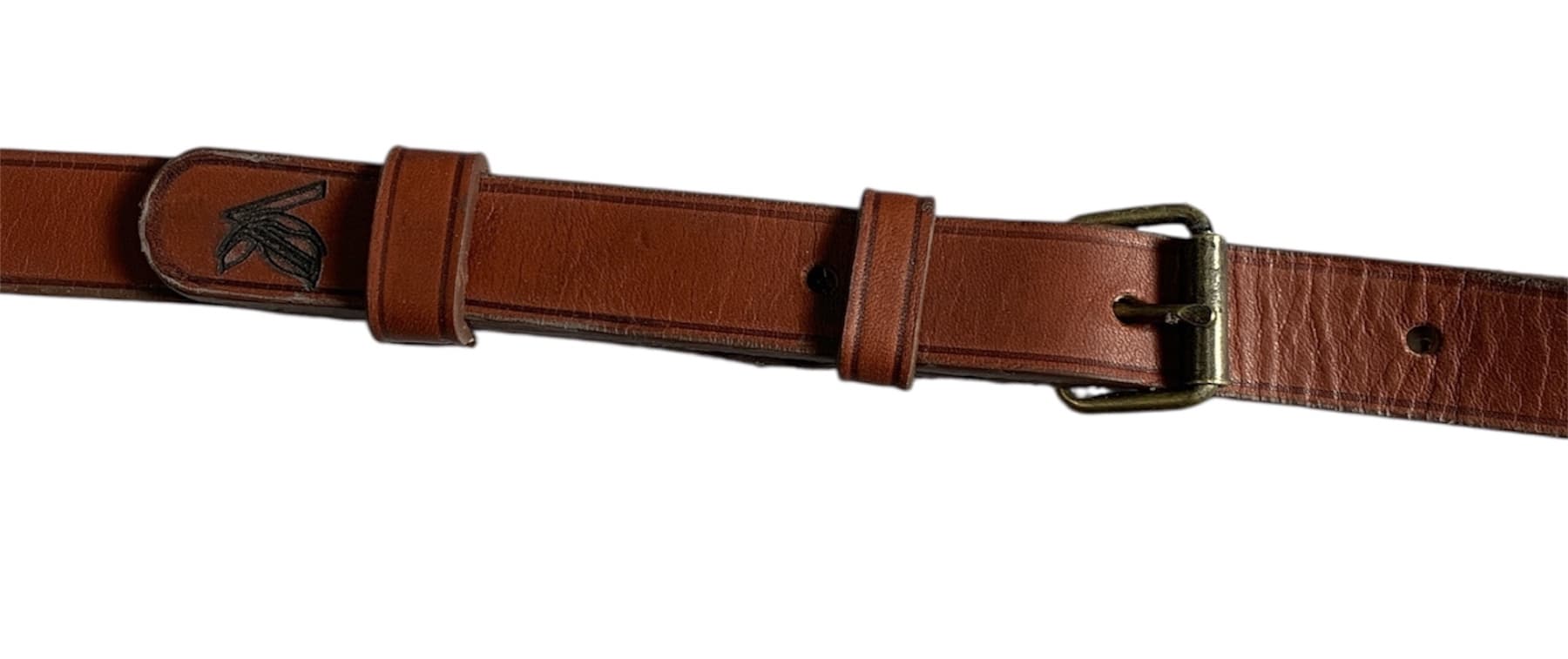 BRETELLE DOUBLE COULISSEAU "ADC" CUIR (CLAIRE OU FONCEE)