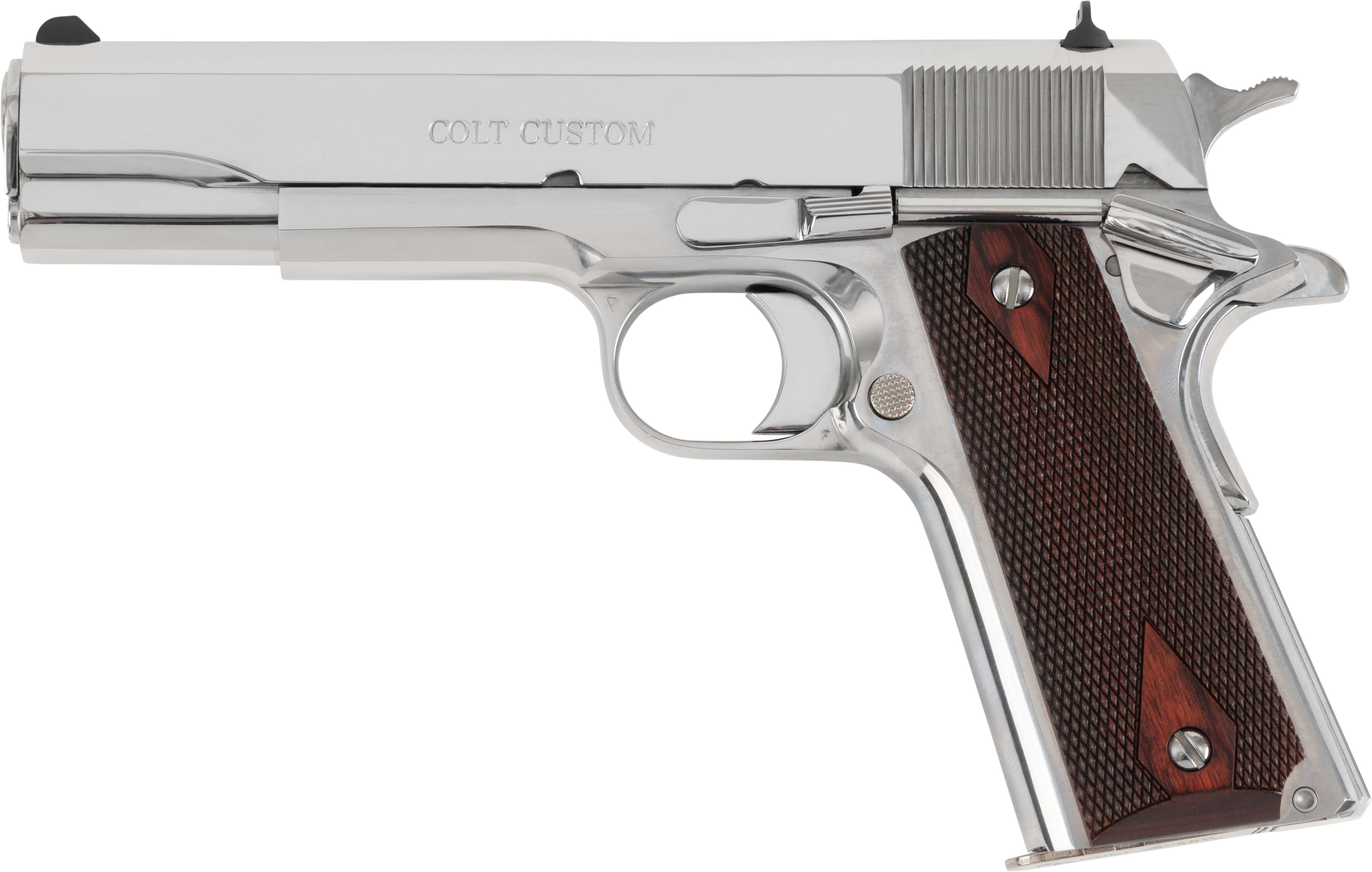 PISTOLET COLT 1911 GOVERNMENT 5" BRIGHT STS - CAL 45 ACP / O1911C-BS