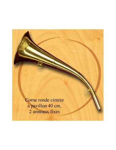 CORNE A PAVILLON ELLESS LAITON+CUIR 40 CM / 165/3M