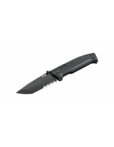 COUTEAU WALTHER PDP TANTO SERRATED BLACK PLIANT - D2 / 5.0882 PROMO
