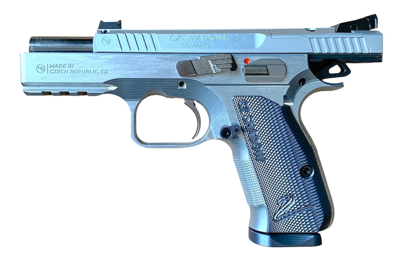 PISTOLET CZ SHADOW 2 COMPACT INDUSTRIAL SILVER OPTIC READY - CAL 9 MM