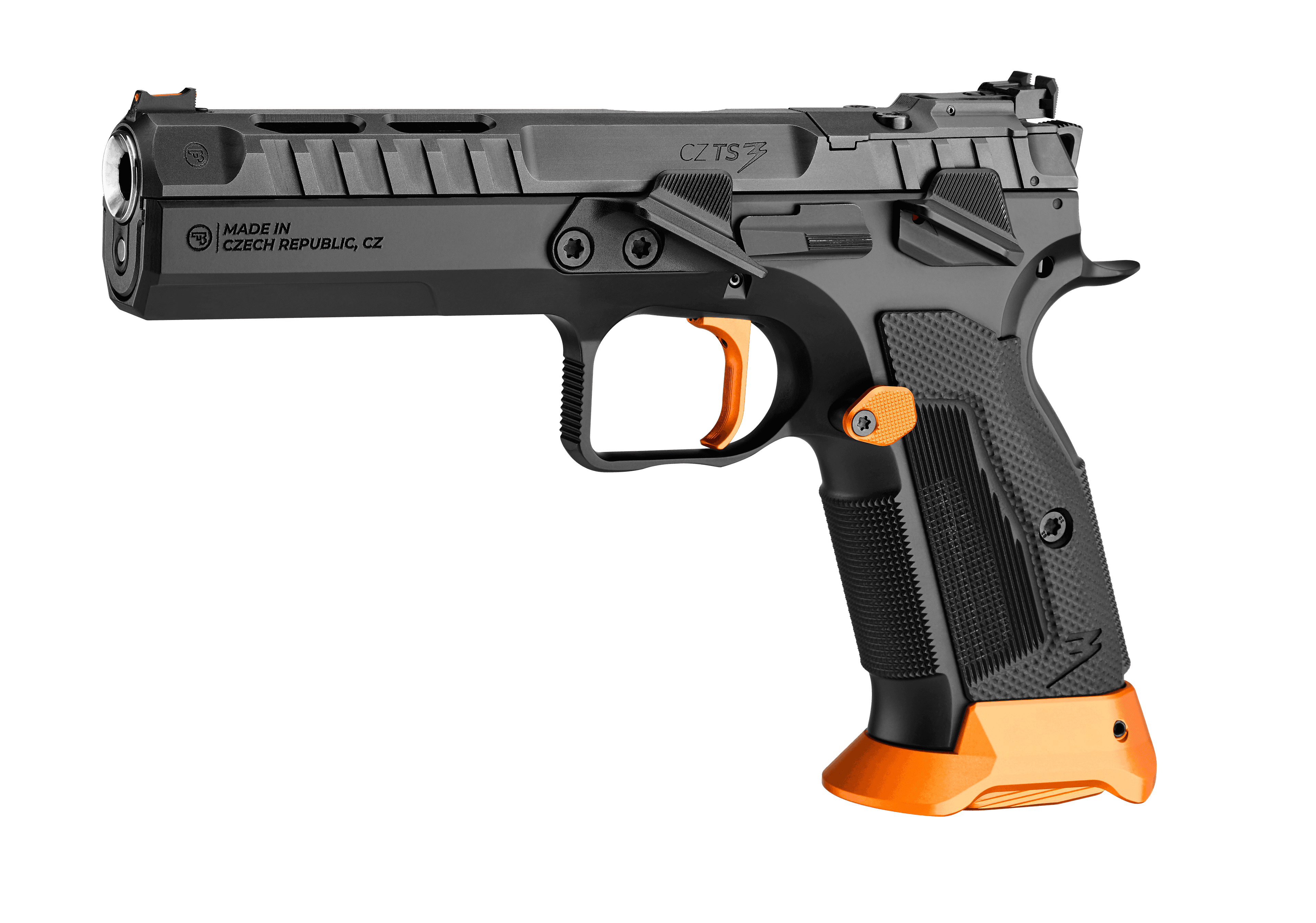 PISTOLET CZ TS 3 ORANGE OPTIC READY - CAL 9 MM