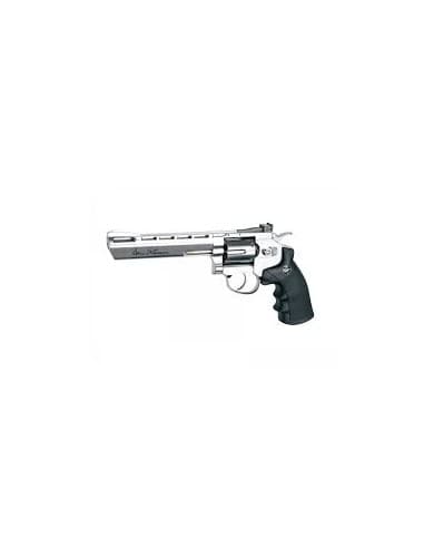 REVOLVER CO2 DAN WESSON 6" NICKEL 4,5MM PLOMBS / 17611