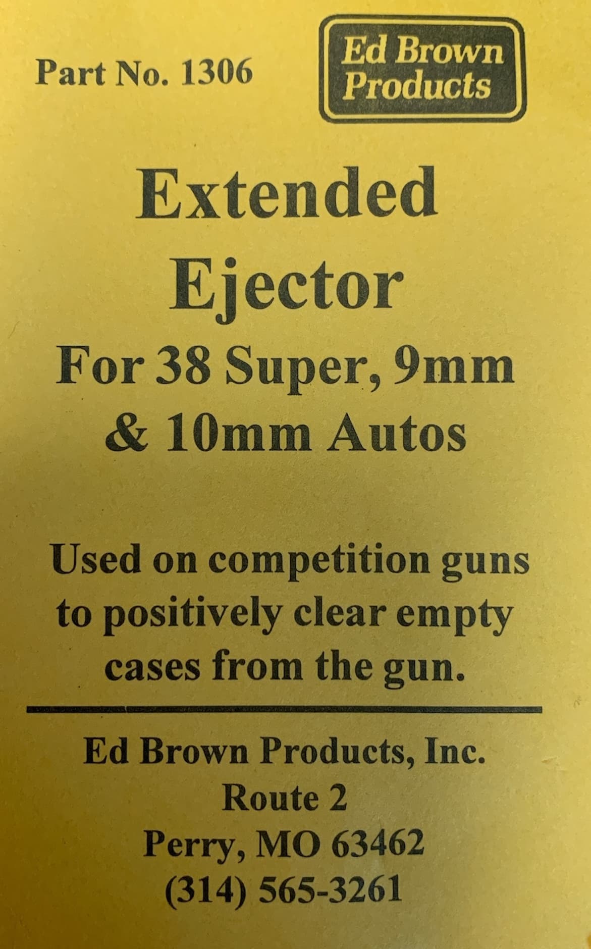 ED BROWN - EJECTEUR GOVERNMENT 38 SUPER