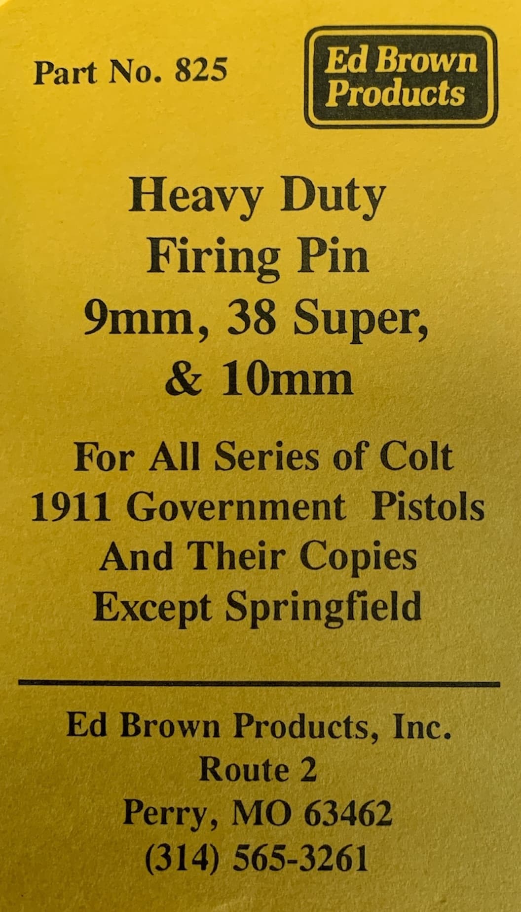 ED BROWN - FIRING PIN GOVERNMENT 38 SUPER