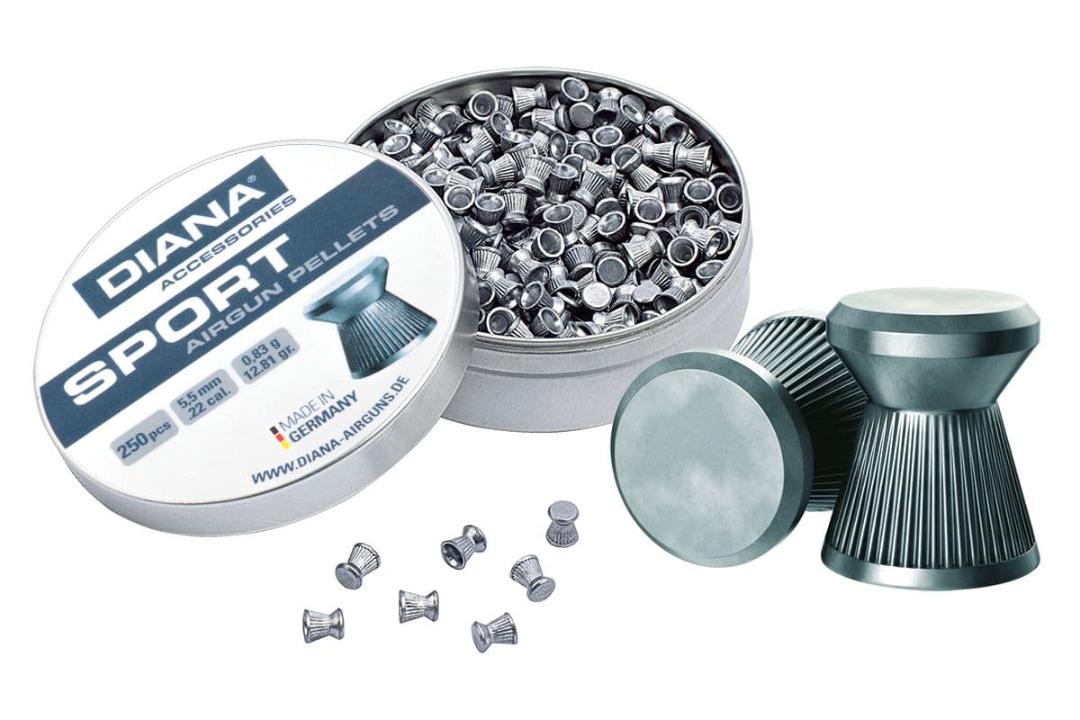 BOITE 250 PLOMBS DIANA SPORT PLAT - 5.5 MM (0,89 GR)