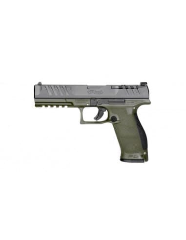 PISTOLET WALTHER PDP FS 5" OR OD GREEN - CAL 9 MM