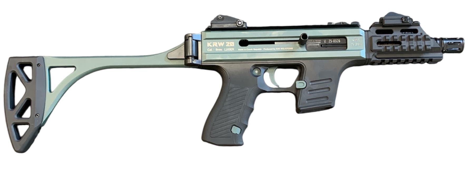 PISTOLET KRW20 CERAKOTE CHARCOAL GREEN - CAL 9 MM