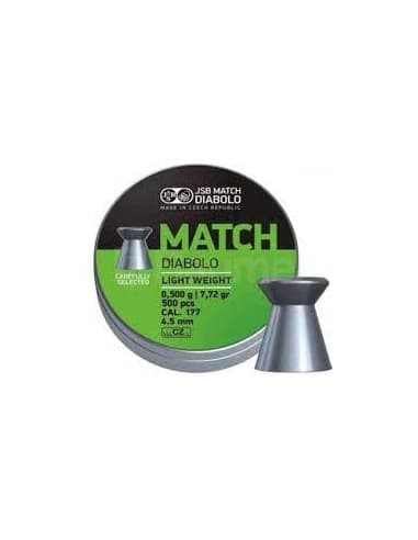 BOITE 500 PLOMBS JSB MATCH LEIGHT WEIGHT - 4.49 MM (0,50 GR) C50
